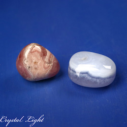 Chalcedony & Rhodochrosite Tumble Lot