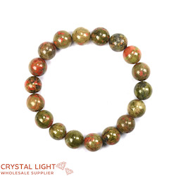 China, glassware and earthenware wholesaling: Unakite Bracelet 10mm