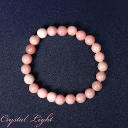 China, glassware and earthenware wholesaling: Pink Opal 8mm Bracelet