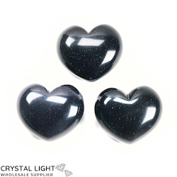 Blue Goldstone Heart