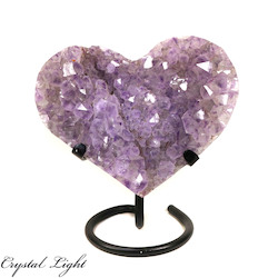 Amethyst Heart on Stand