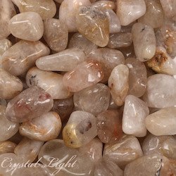 China, glassware and earthenware wholesaling: Rutilated Quartz tumble 25-35mm/ 100g