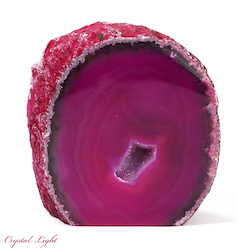 Pink Agate Cut Base