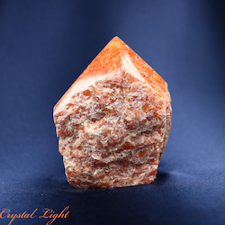 Orange Orchid Calcite Cut Base Point