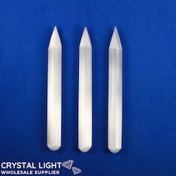 China, glassware and earthenware wholesaling: Selenite Point Wand