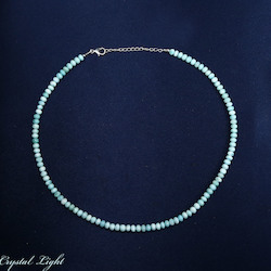 Larimar Beaded Necklace /5mm