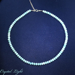 Larimar Beaded Necklace /7mm