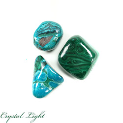 Malachite & Chrysocolla Tumble Lot