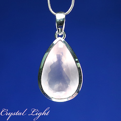 Rose Quartz Faceted Pendant