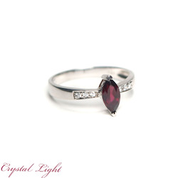 Garnet & White Sapphire Ring