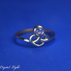 Rainbow Moonstone Knot Ring