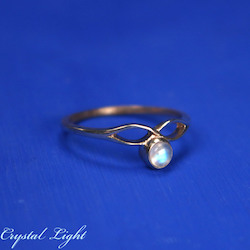 Rainbow Moonstone Infinity Ring