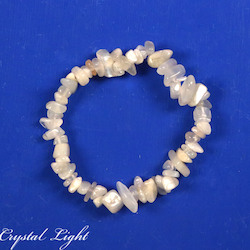 China, glassware and earthenware wholesaling: White Moonstone Chip Bracelet