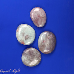 Quartz with Pink Tourmaline Flatstone Lot