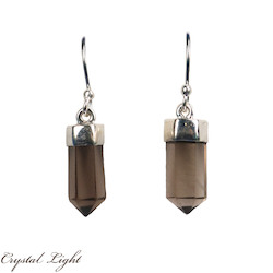 China, glassware and earthenware wholesaling: Smokey Quartz Point Earrings