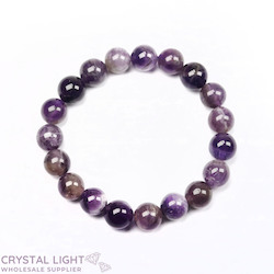 China, glassware and earthenware wholesaling: Chevron Amethyst Bracelet 10mm