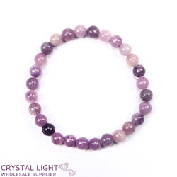 China, glassware and earthenware wholesaling: Lepidolite Bracelet 6mm