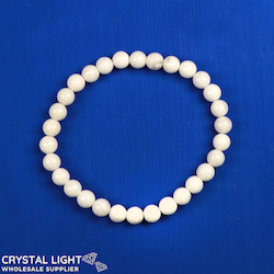 China, glassware and earthenware wholesaling: Light Howlite Bracelet 6mm