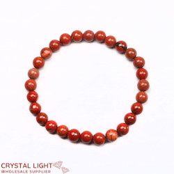 China, glassware and earthenware wholesaling: Red Jasper Bracelet 6mm