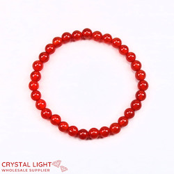 China, glassware and earthenware wholesaling: Red Agate Bracelet 6mm