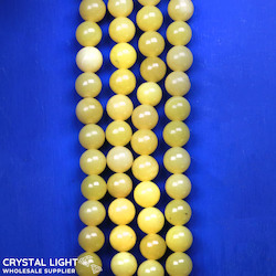 Lemon Serpentine Beads 8mm