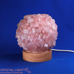 LED Ball Lamp - Rose Quartz