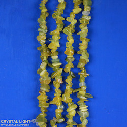 Lemon Serpentine Chip Beads