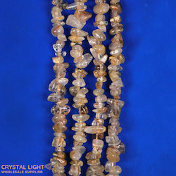 Rutilated Quartz Chip Beads