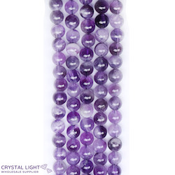 Chevron Amethyst Beads 6mm