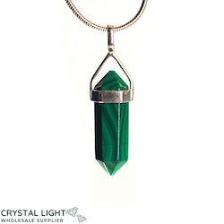 Malachite DT Short Pendant Sterling Silver