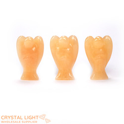 China, glassware and earthenware wholesaling: Orange Calcite Angel Small