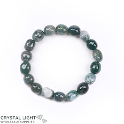 China, glassware and earthenware wholesaling: Moss Agate Tumble Bracelet