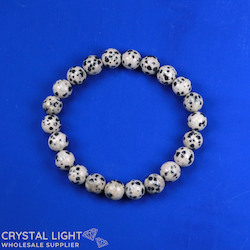 China, glassware and earthenware wholesaling: Dalmation Jasper Bracelet 8mm