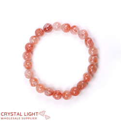 China, glassware and earthenware wholesaling: Red Hematoid Quartz Bracelet 8mm