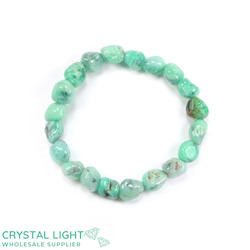 China, glassware and earthenware wholesaling: Chrysoprase Tumble Bracelet Small