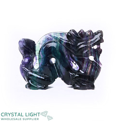 China, glassware and earthenware wholesaling: Rainbow Fluorite Dragon