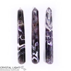 China, glassware and earthenware wholesaling: Chevron Amethyst Faceted Wand