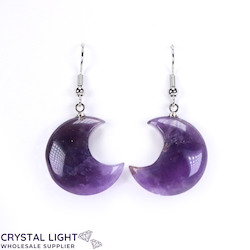 China, glassware and earthenware wholesaling: Amethyst Moon Earrings