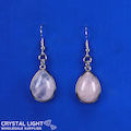 Rose Quartz Framed Teardrop Earrings