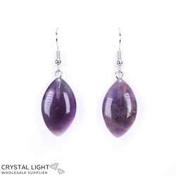 China, glassware and earthenware wholesaling: Amethyst Marquise Earrings