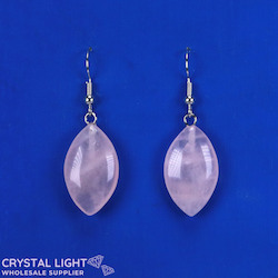 Rose Quartz Marquise Earrings