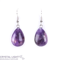 China, glassware and earthenware wholesaling: Amethyst Teardrop Earrings