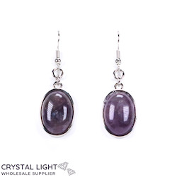 Amethyst Framed Oval Earrings