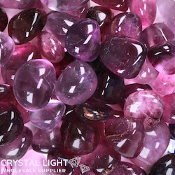 China, glassware and earthenware wholesaling: Purple Fluorite Tumble A-Grade