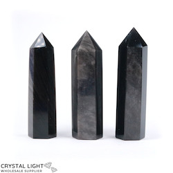 Silversheen Obsidian Point