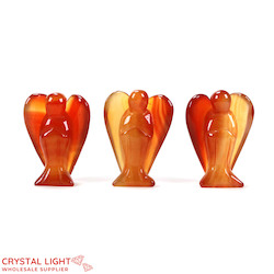 China, glassware and earthenware wholesaling: Orange Agate Angel Small