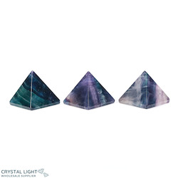 Rainbow Fluorite Pyramid