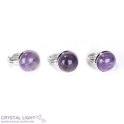 China, glassware and earthenware wholesaling: Amethyst Adjustable Ring - Small