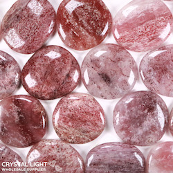 China, glassware and earthenware wholesaling: Strawberry Quartz Flatstone