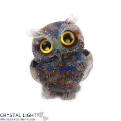 Resin Owl Small - Mixed Chip